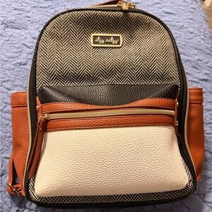 Itzy Ritzy Black, Coffee & Cream Mini Diaper bag